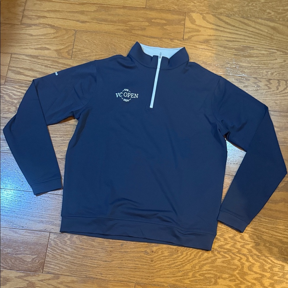 Peter Millar Navy Blue Quarter-Zip Shirt